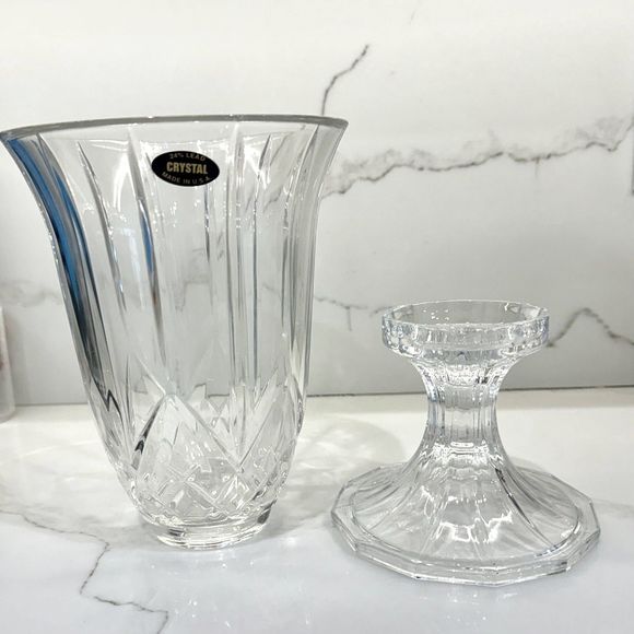 Toscany Classic 12" Crystal Hurricane Candle Holder - Picture 3 of 6